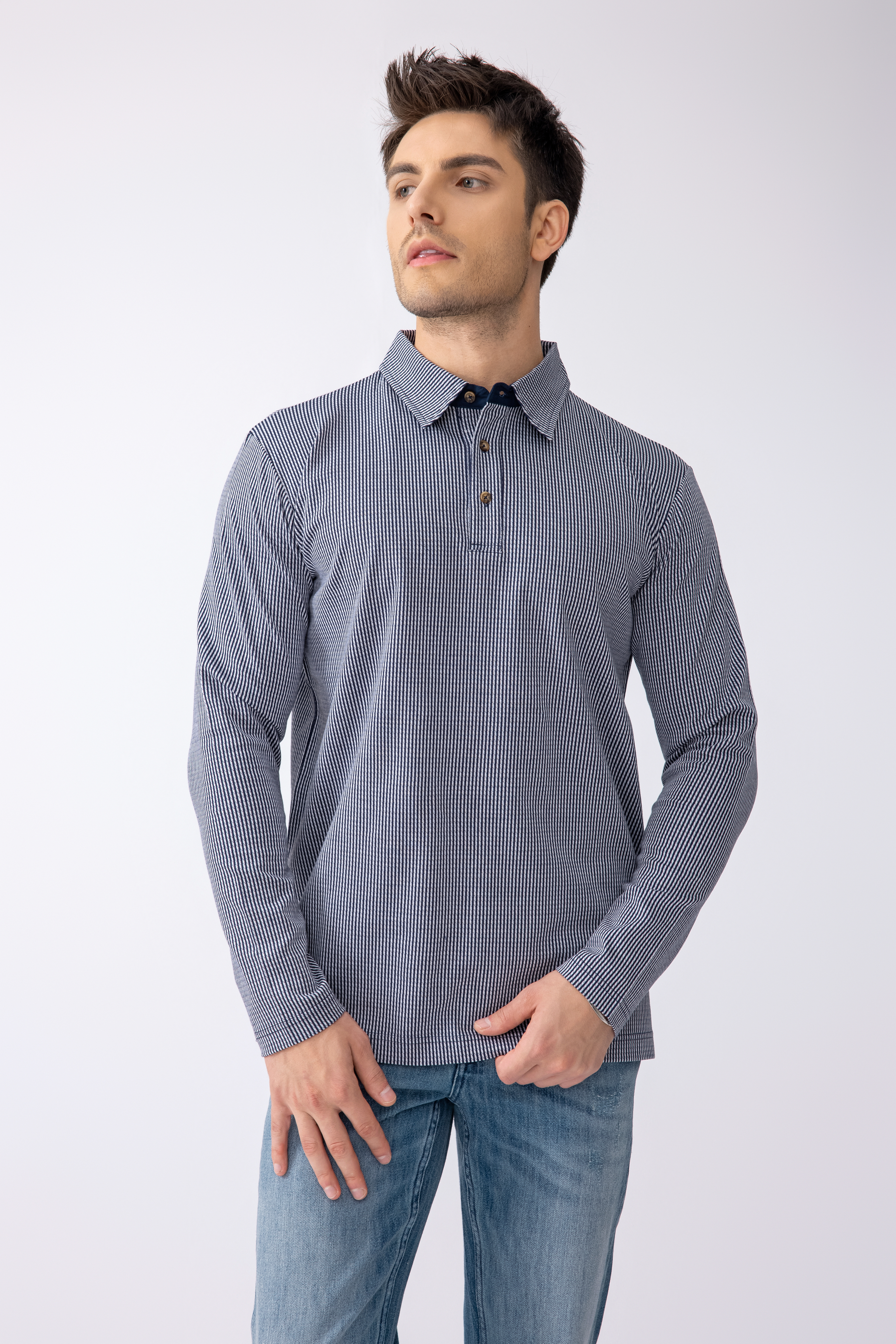 Men's Polo Long Sleeved Shirt