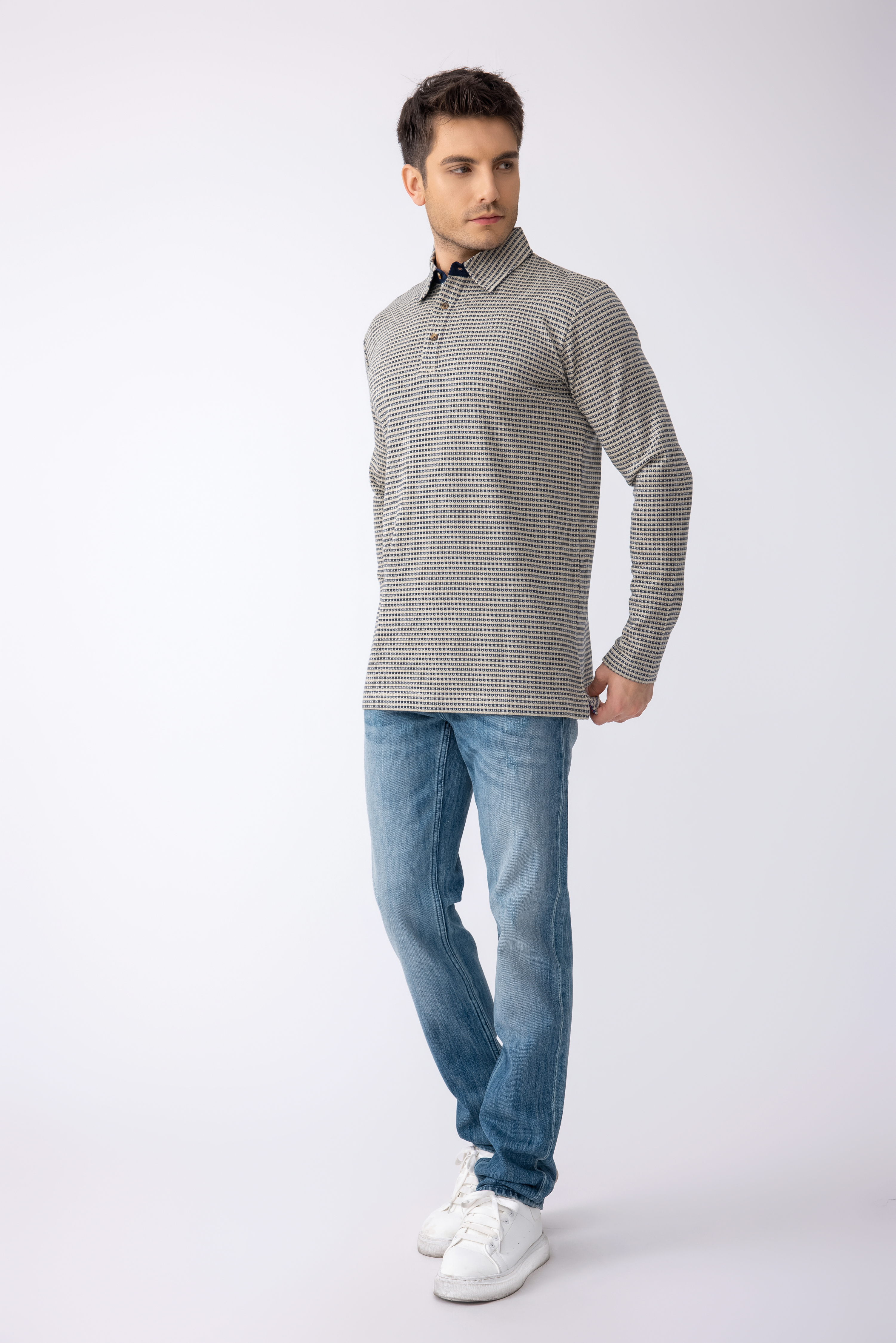 Men's Polo Long Sleeved Shirt