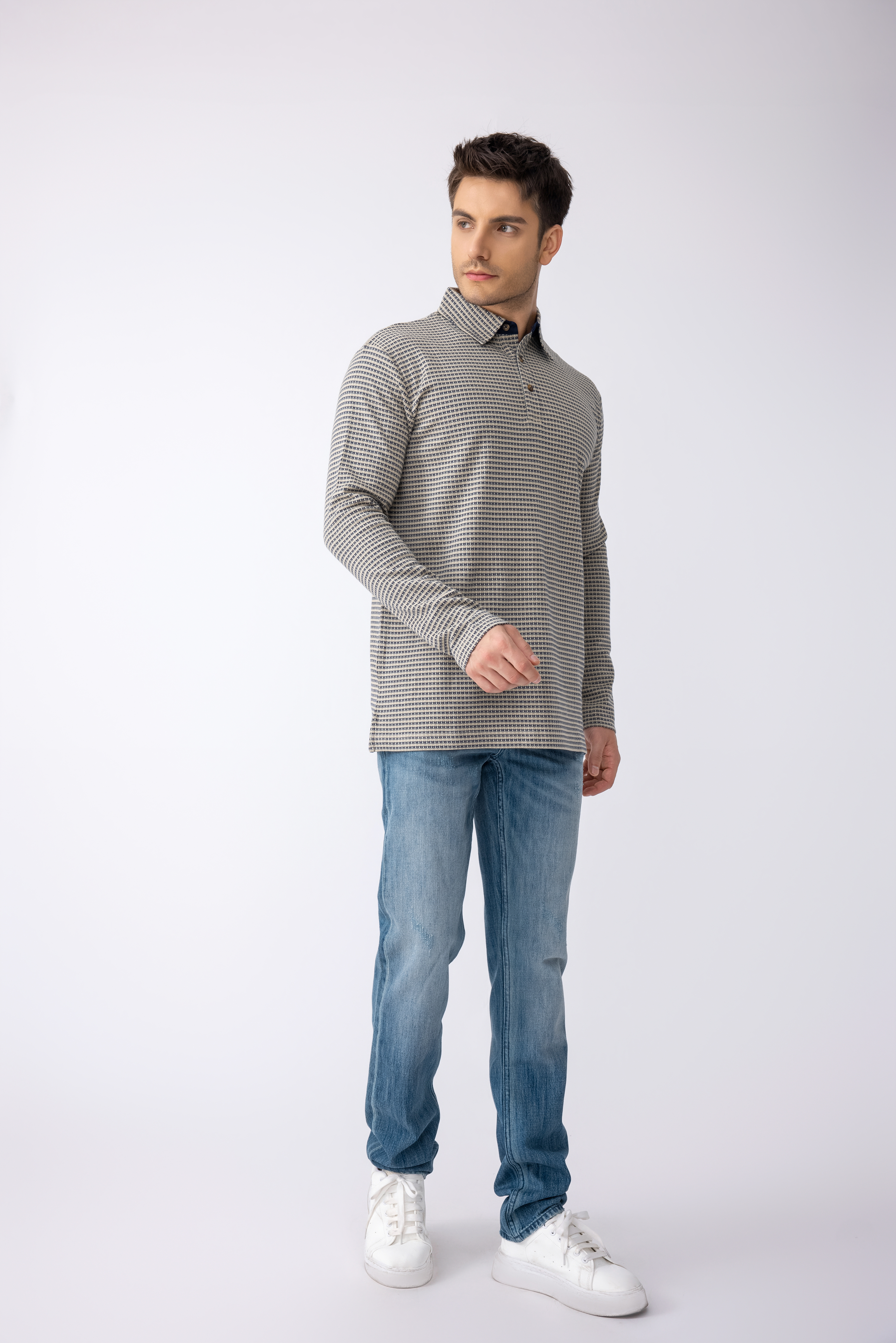 Men's Polo Long Sleeved Shirt