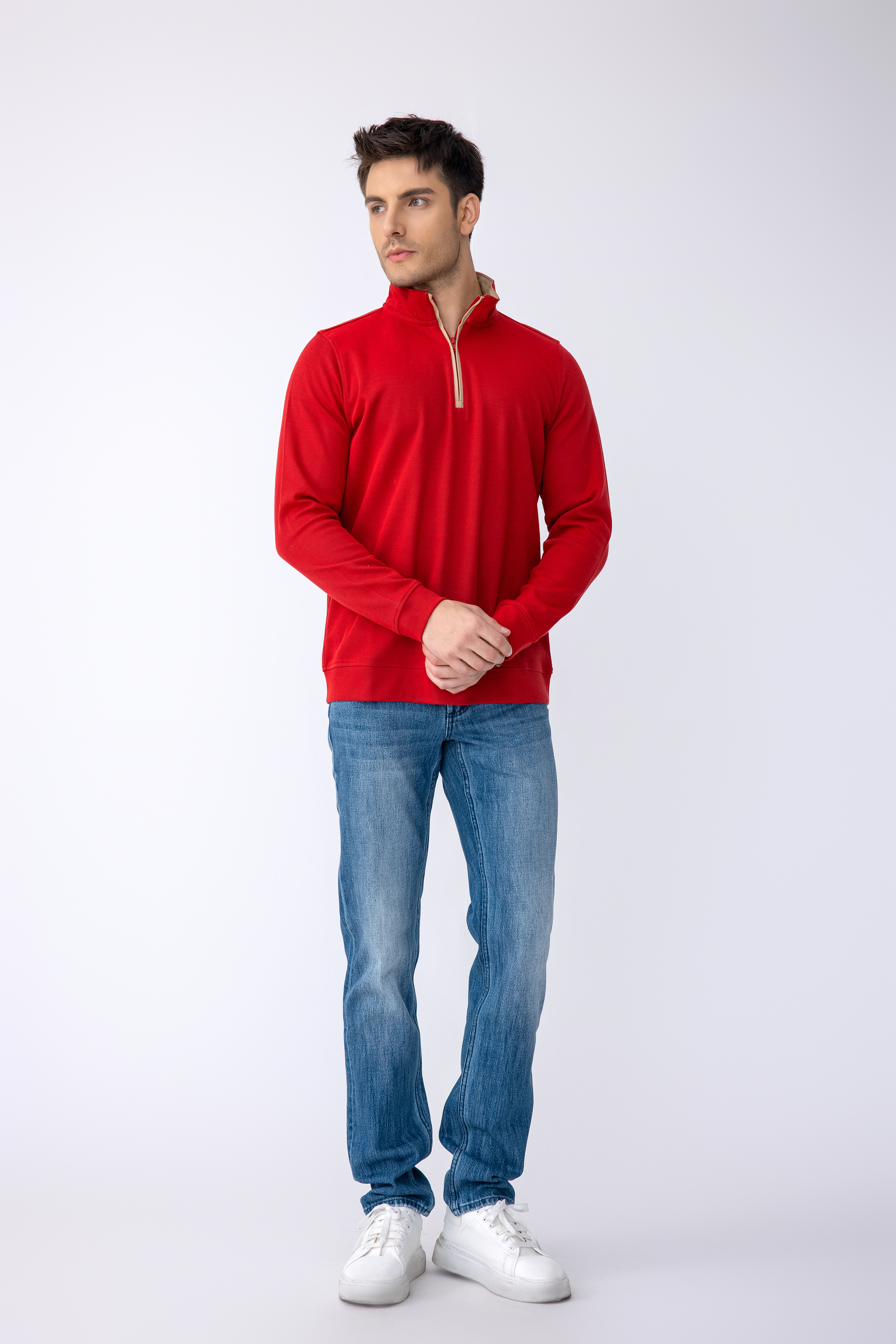 Men's Semi Zip Shirt