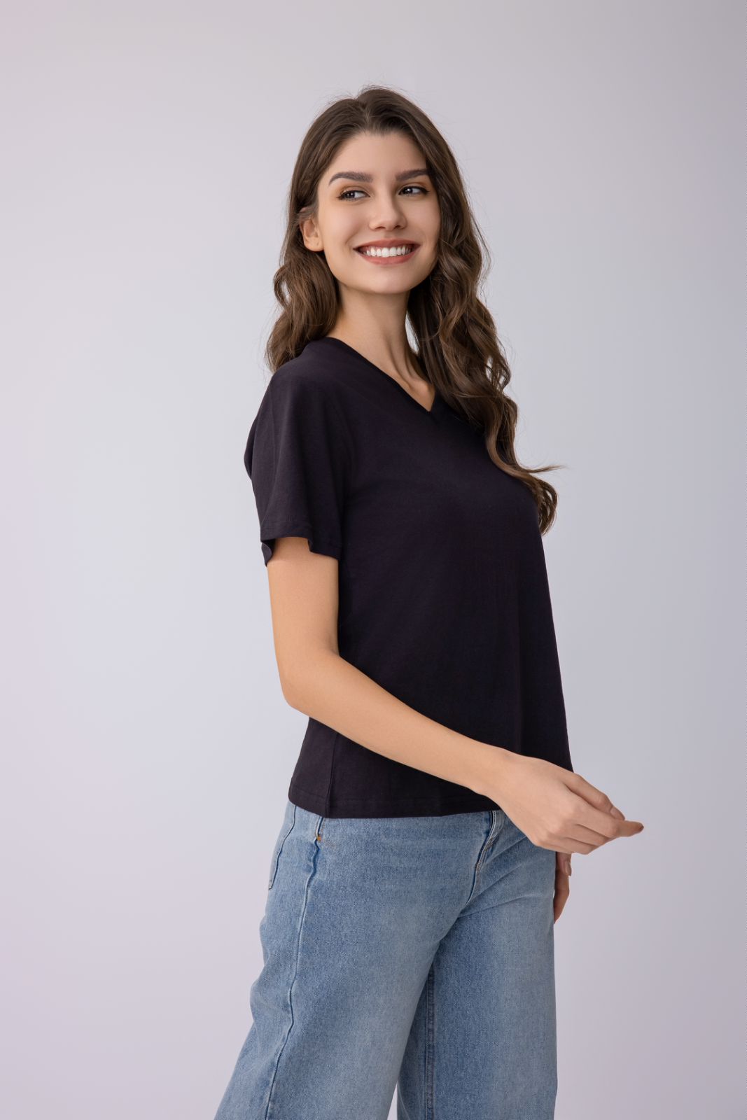Women's V-Neck T-Line Short Sleeve