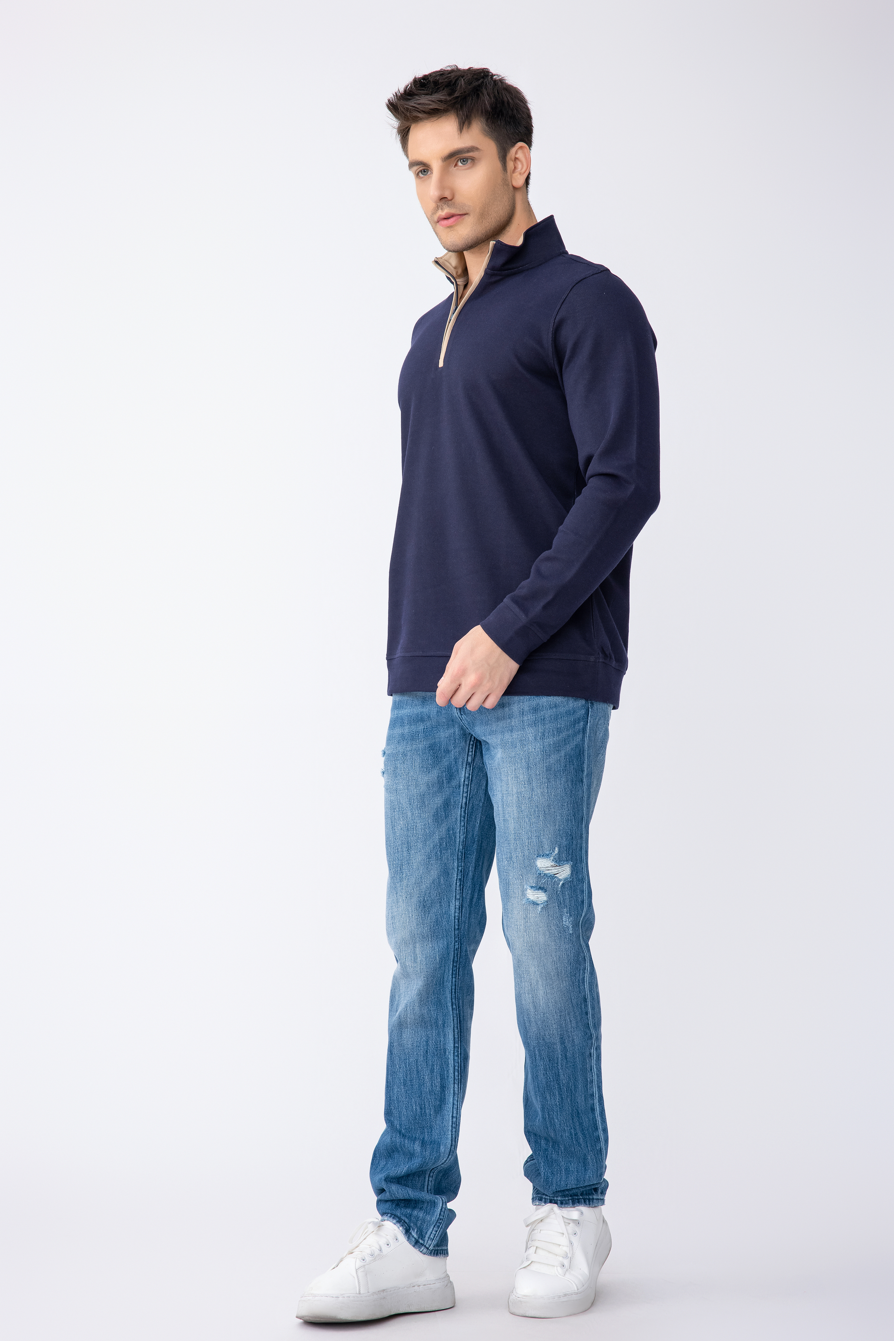 Men's Semi Zip Shirt