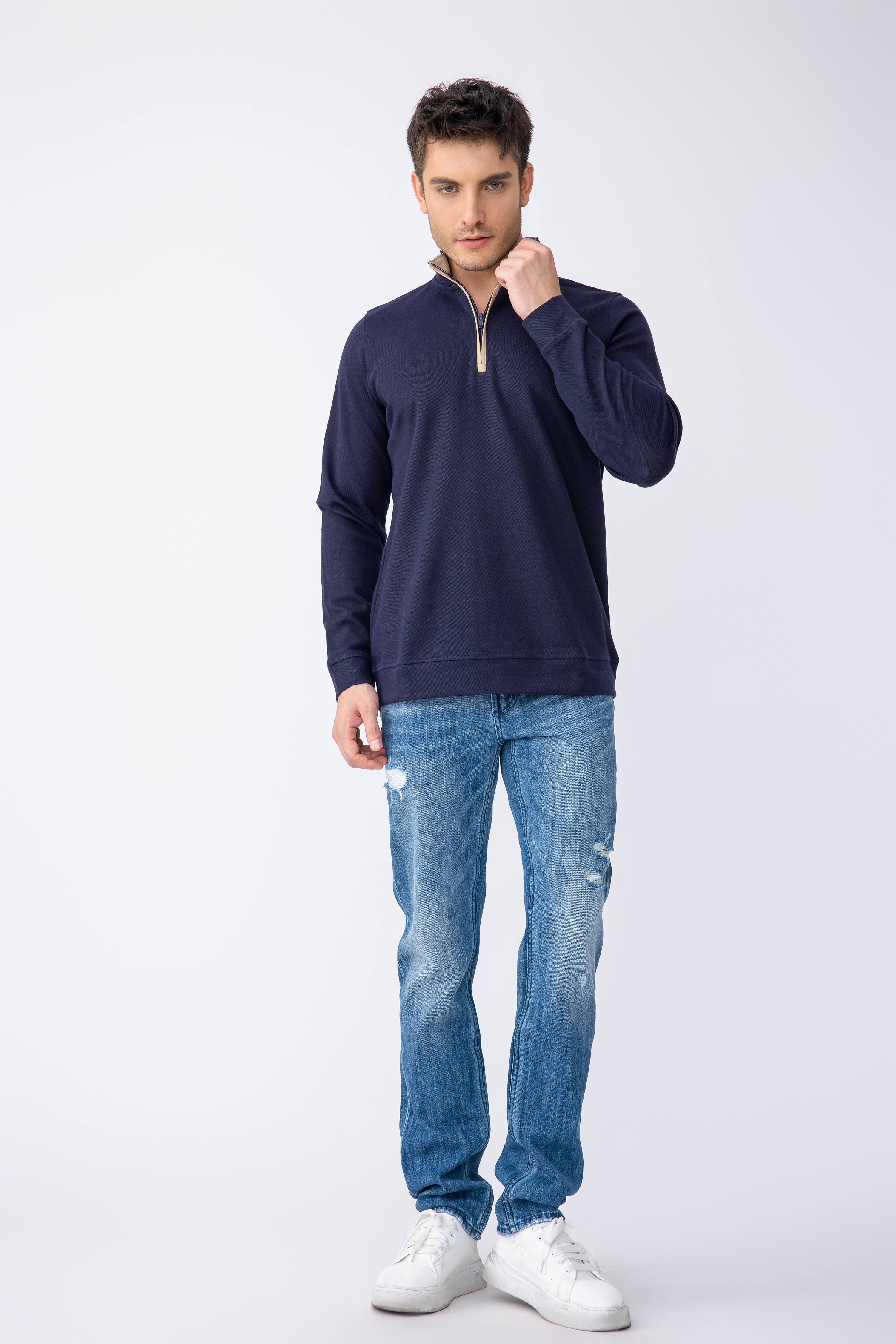 Men's Semi Zip Shirt