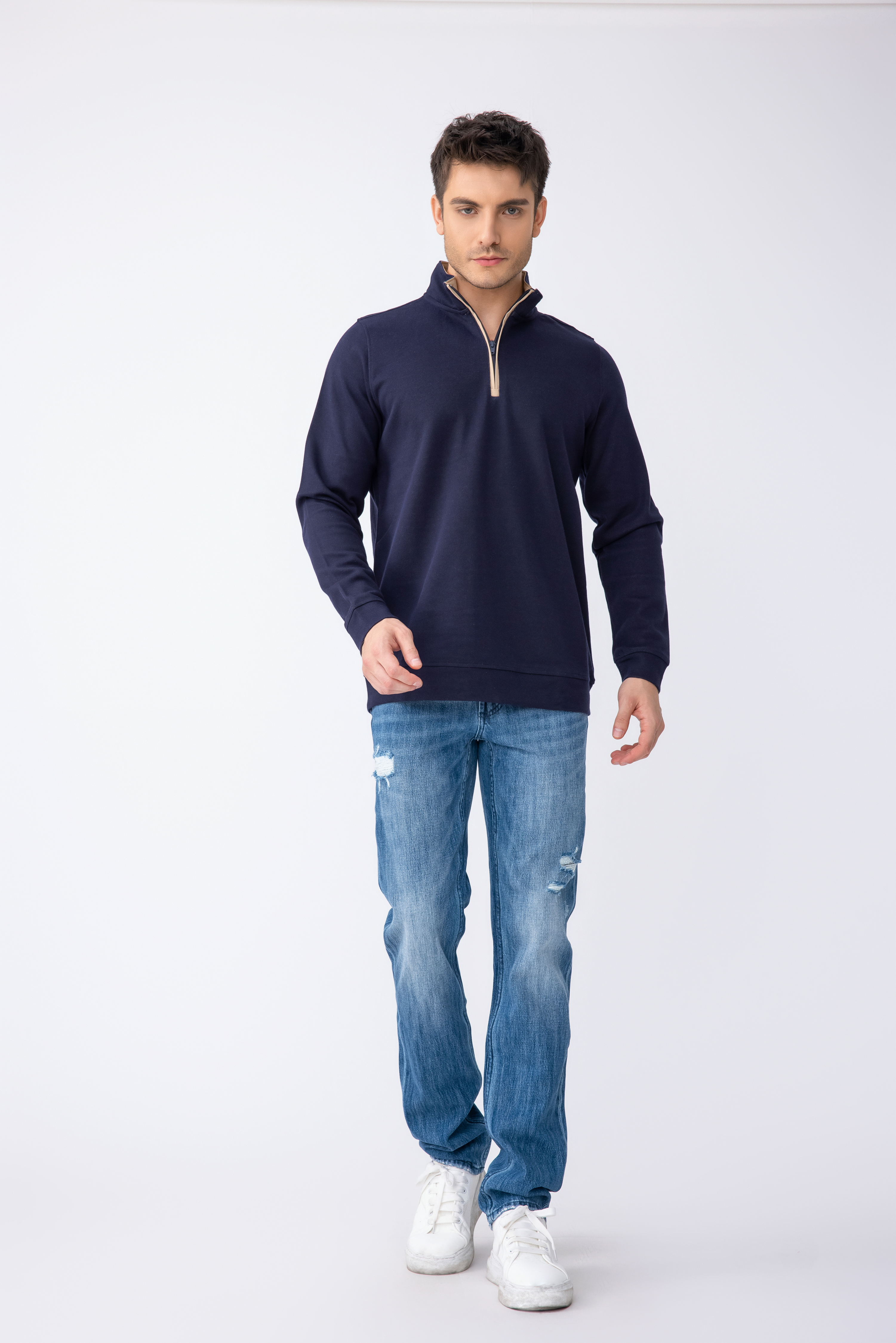Men's Semi Zip Shirt