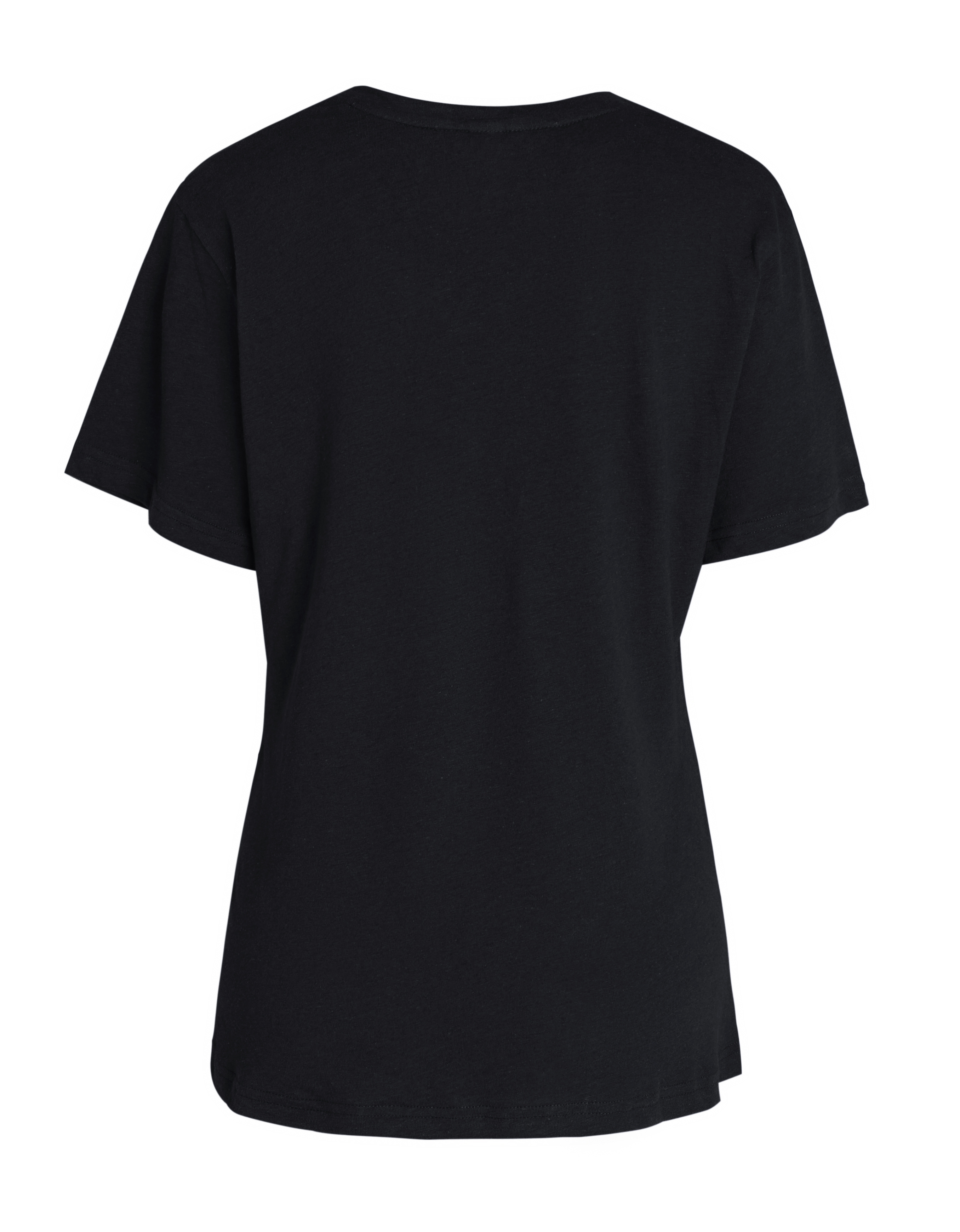 Solid black short-sleeve T-shirt