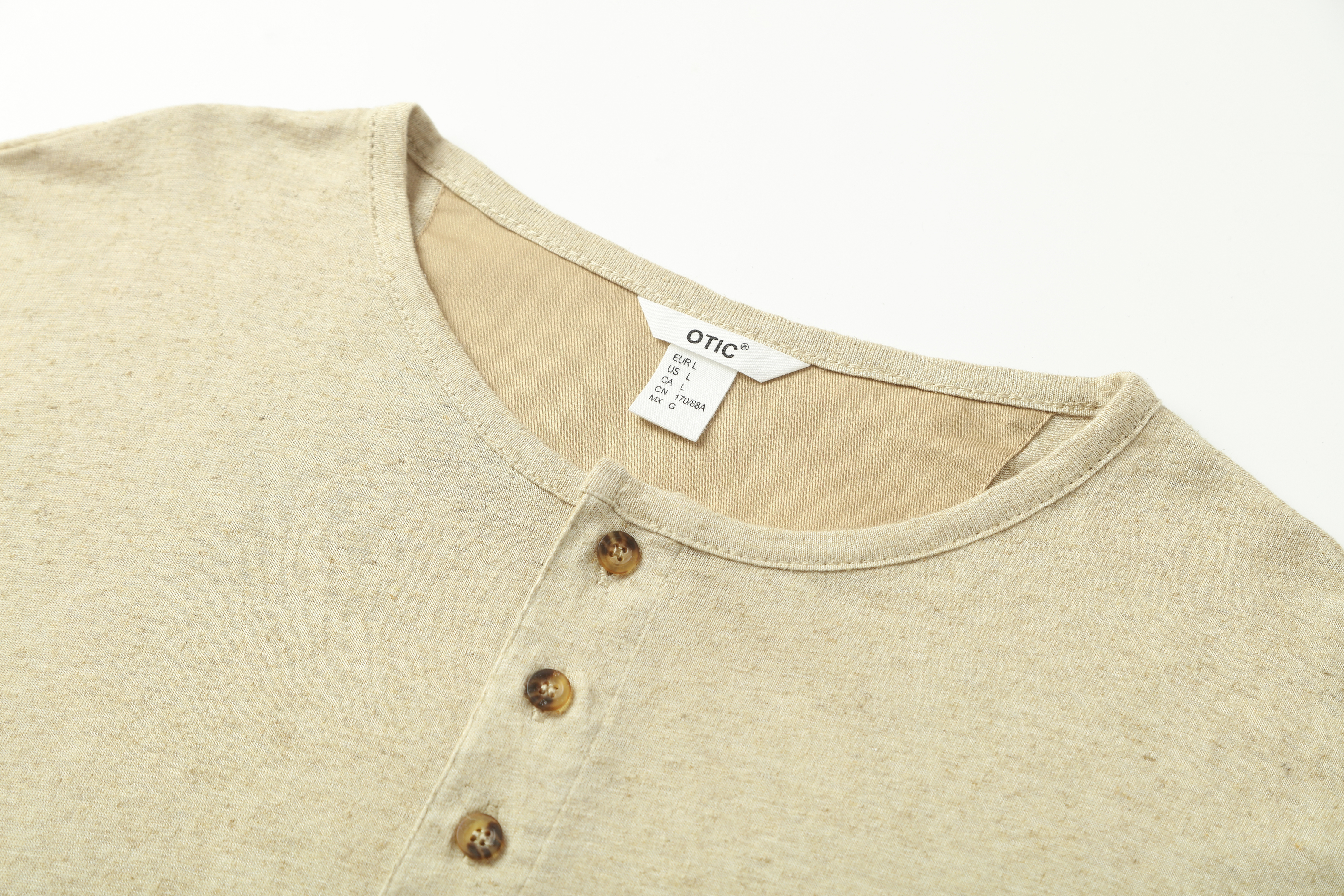 Men's open-tube short-sleeved T-shirt