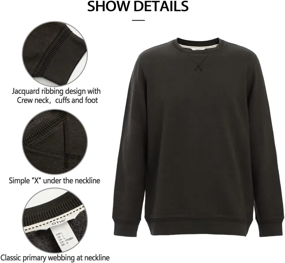 OTIC Textured Jacquard Rib Long Sleeve Crewneck T-Shirt