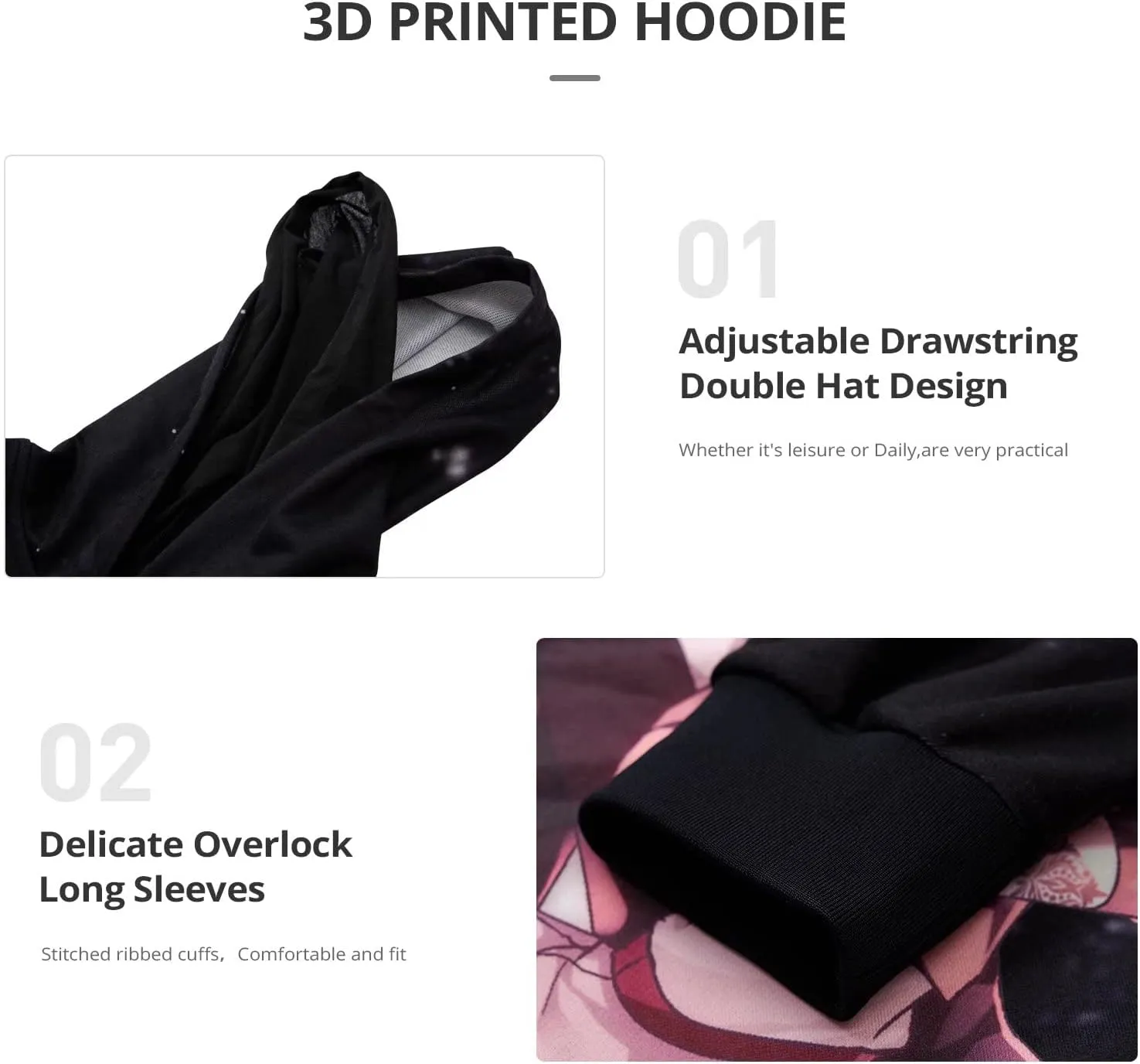 Hip Hop Anime 3D Printed Bat Hoodie for Couples