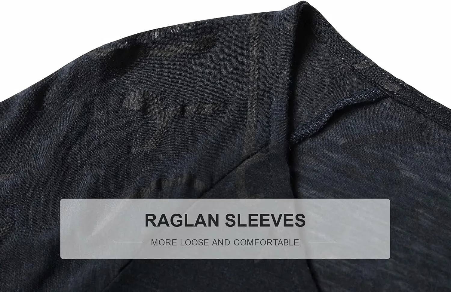 Women's Summer Crew Neck Raglan Sleeve Melange Color Casual Tee - Lightweight and Soft