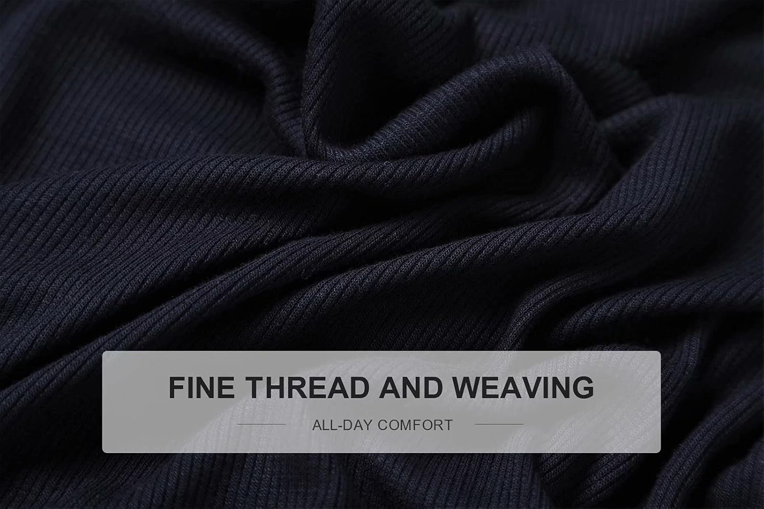 OTIC Eco-Friendly Women's Crew Neck 3/4 Sleeve Ribbed Top