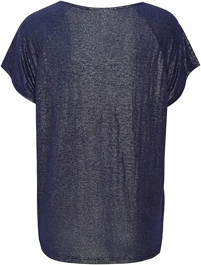 Women's Novelty Crew Neck Raglan Sleeve Burn Out Jersey Casual Tee - Silver Ironed Print