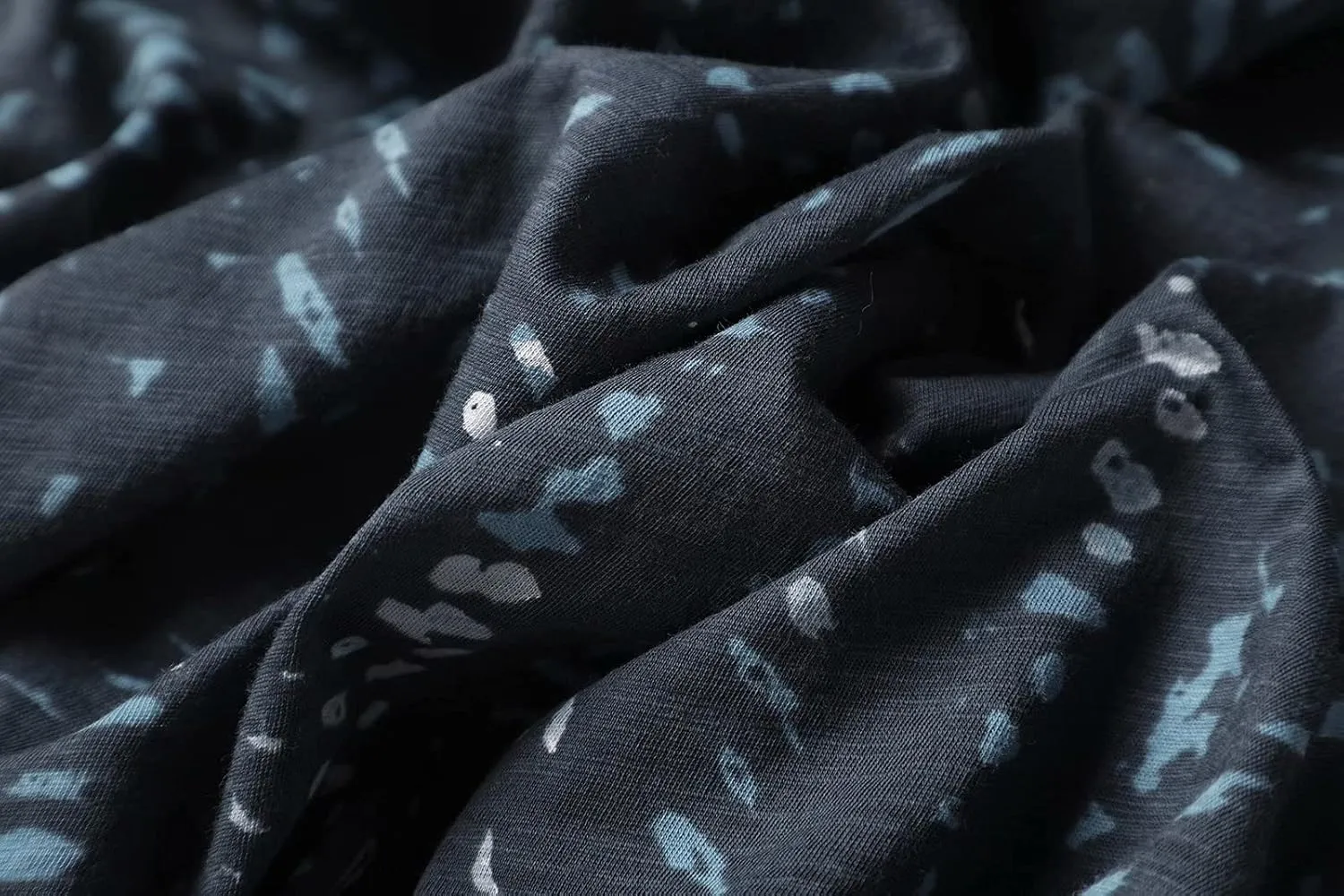 Women's Round Neck Short Sleeve Slub Jersey T-Shirt - Ocean Dream Print, Sustainable Cotton