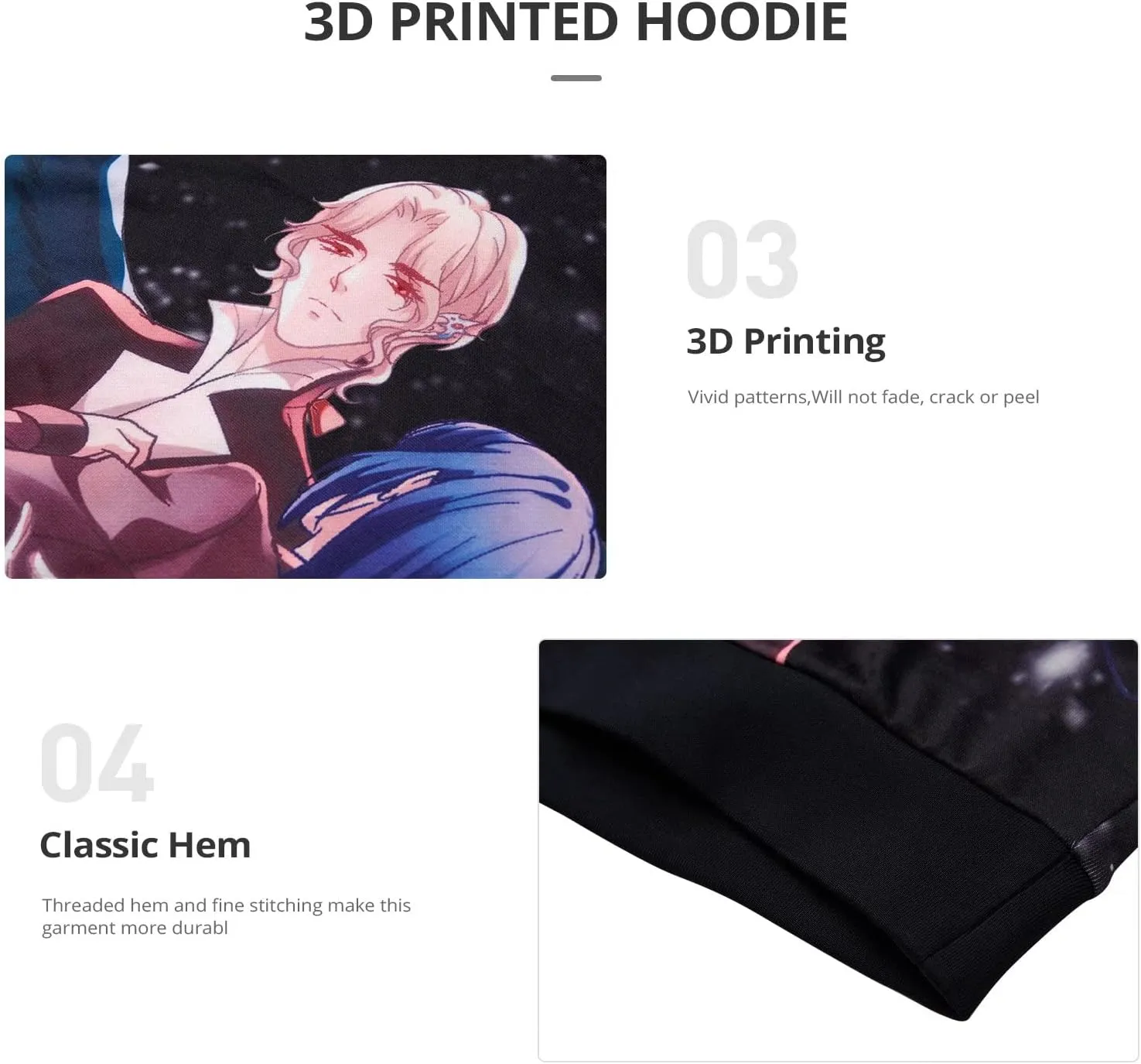 Hip Hop Anime 3D Printed Bat Hoodie for Couples