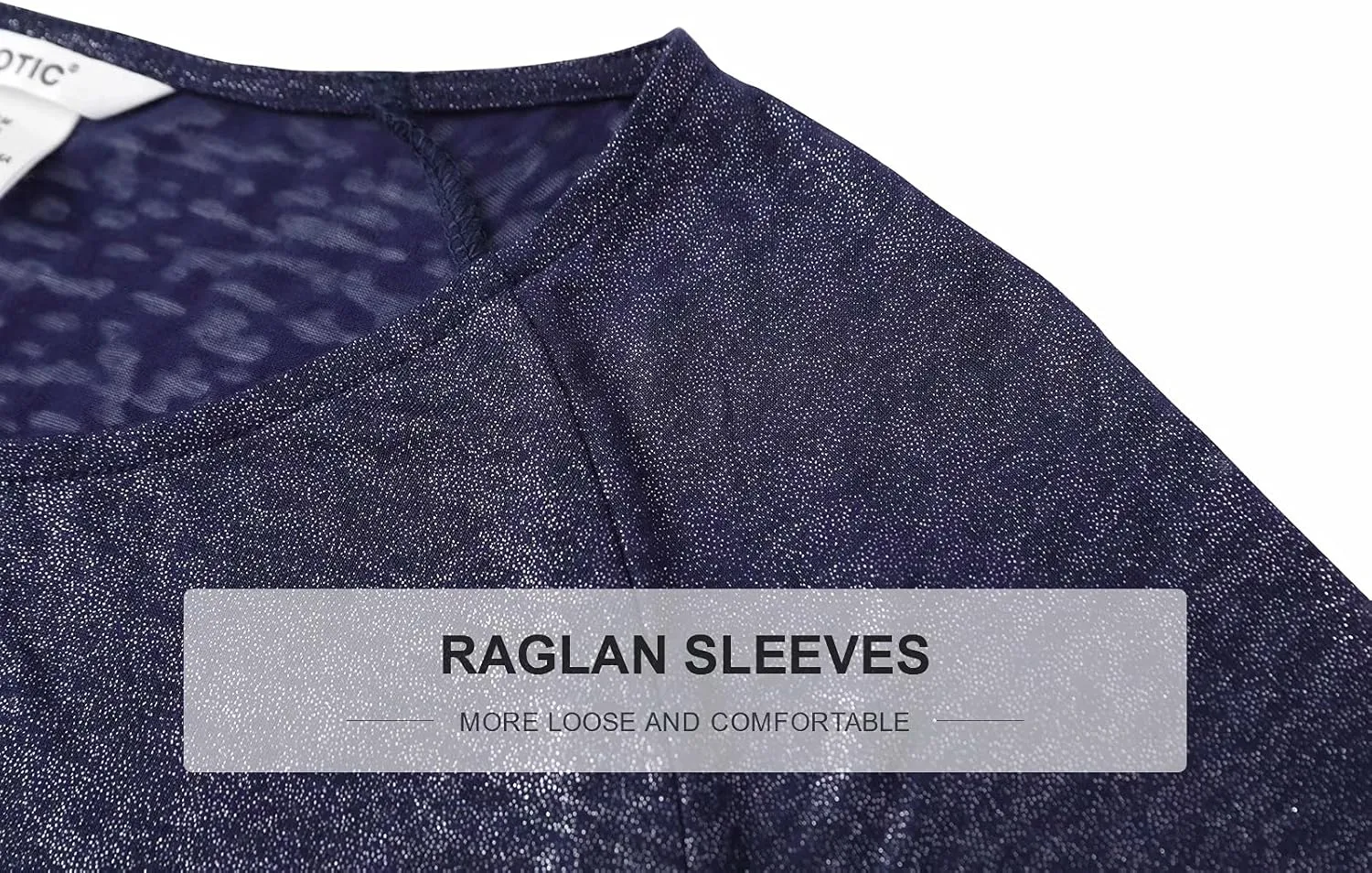 Women's Novelty Crew Neck Raglan Sleeve Burn Out Jersey Casual Tee - Silver Ironed Print