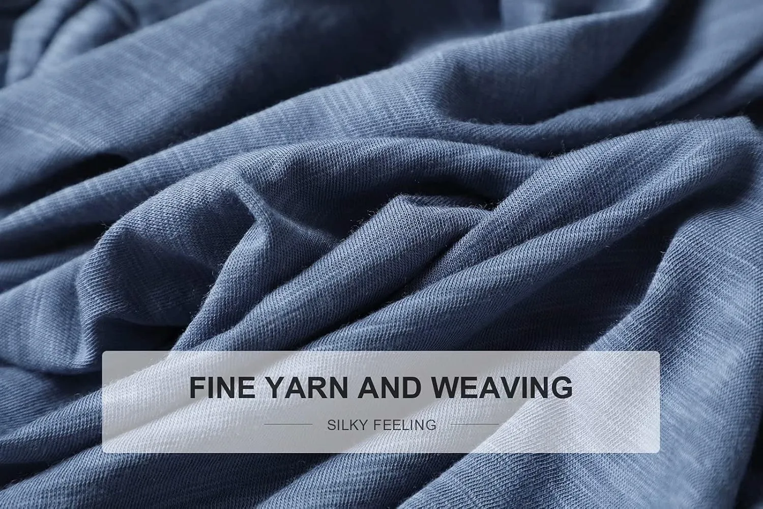 OTIC Women's Summer Crew Neck Short Sleeve Uneven Jersey Slub Tee (Cotton/Modal)