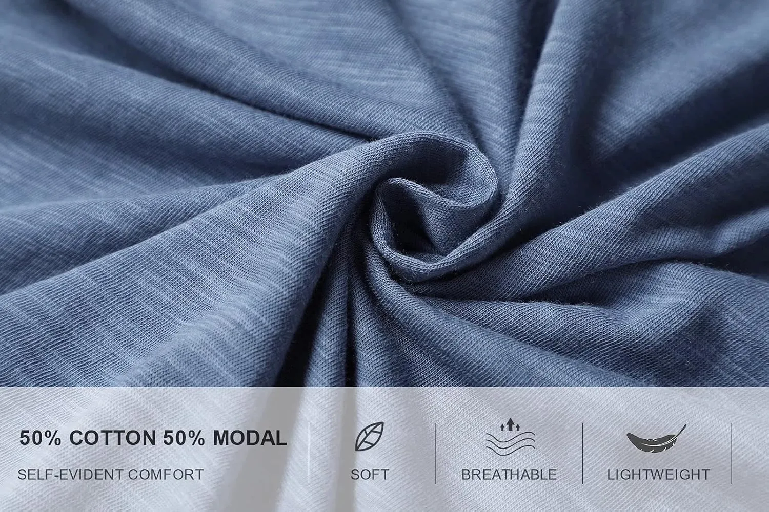 OTIC Women's Summer Crew Neck Short Sleeve Uneven Jersey Slub Tee (Cotton/Modal)