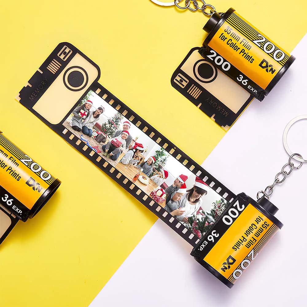 カスタムフォトカメラロールキーホルダー誕生日贈り物‐写真5 10 15 20枚写真添付作成