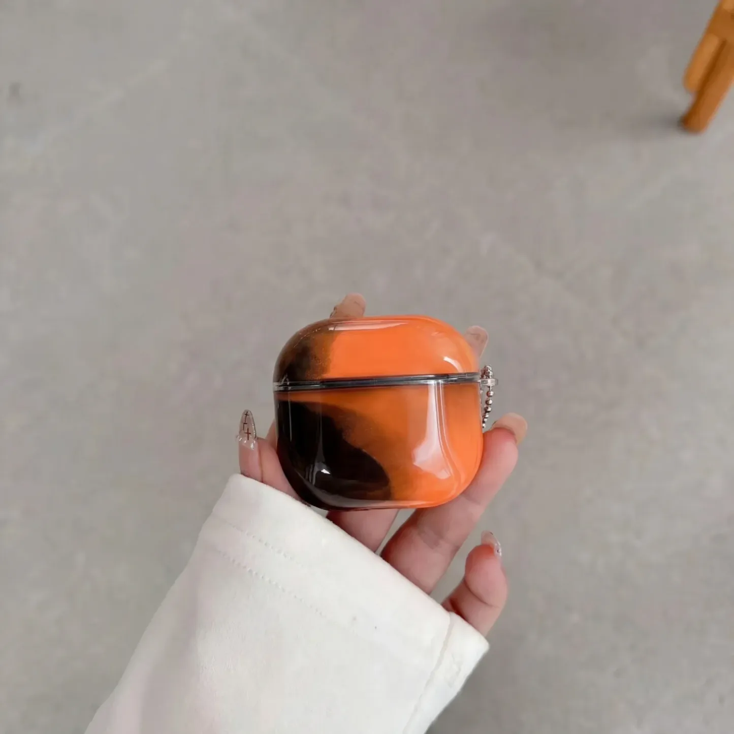 カスタム名液体グリッター AirPods ケース暗闇で光る流砂の輝きかわいい保護カバー AirPods 1 2 3 4 耐衝撃 -