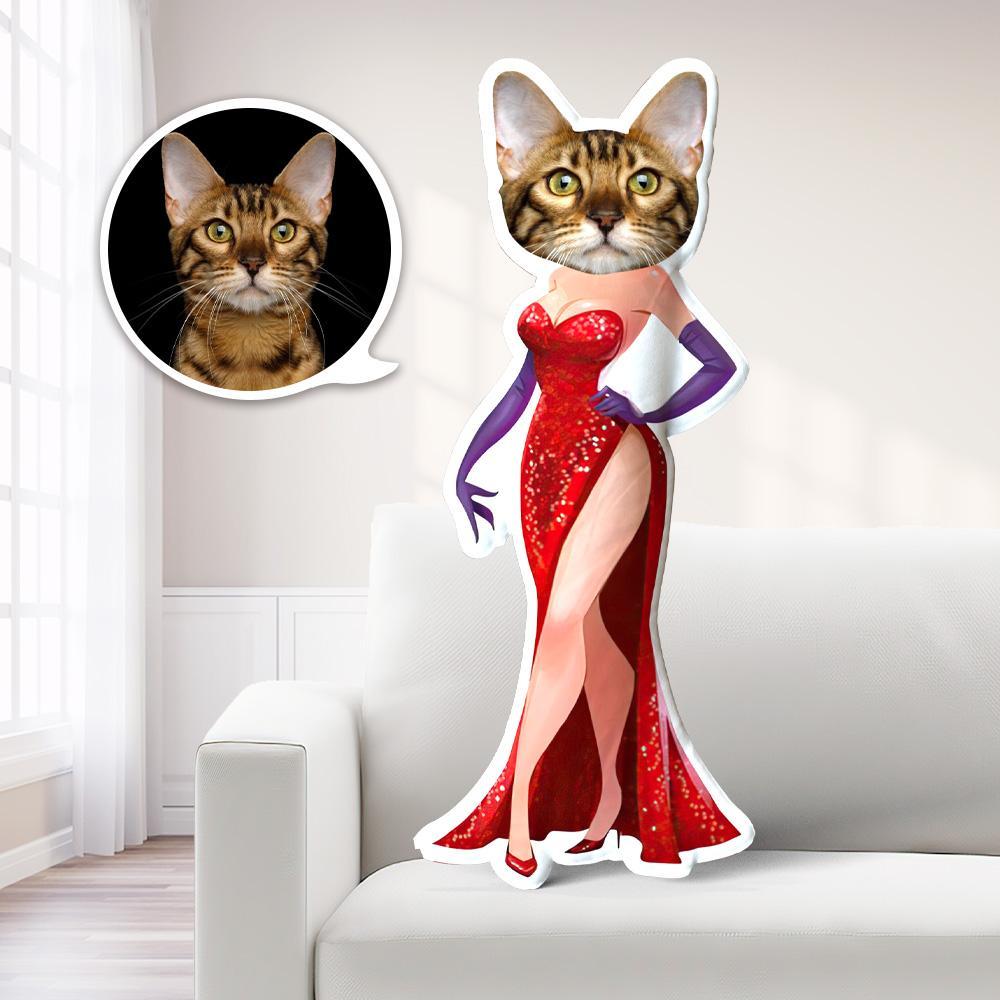 結婚式プレゼント-セクシーな女性パーソナライズされた写真の顔の枕カスタムプリントコスチューム人形ミニマムユニークなギフト