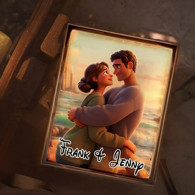 カスタム Diy ナイトライトカップルフォトフレーム友人誕生日ギフトミラーライト鏡ライト 写真が映る鏡 オーダーメイド鏡-多機能