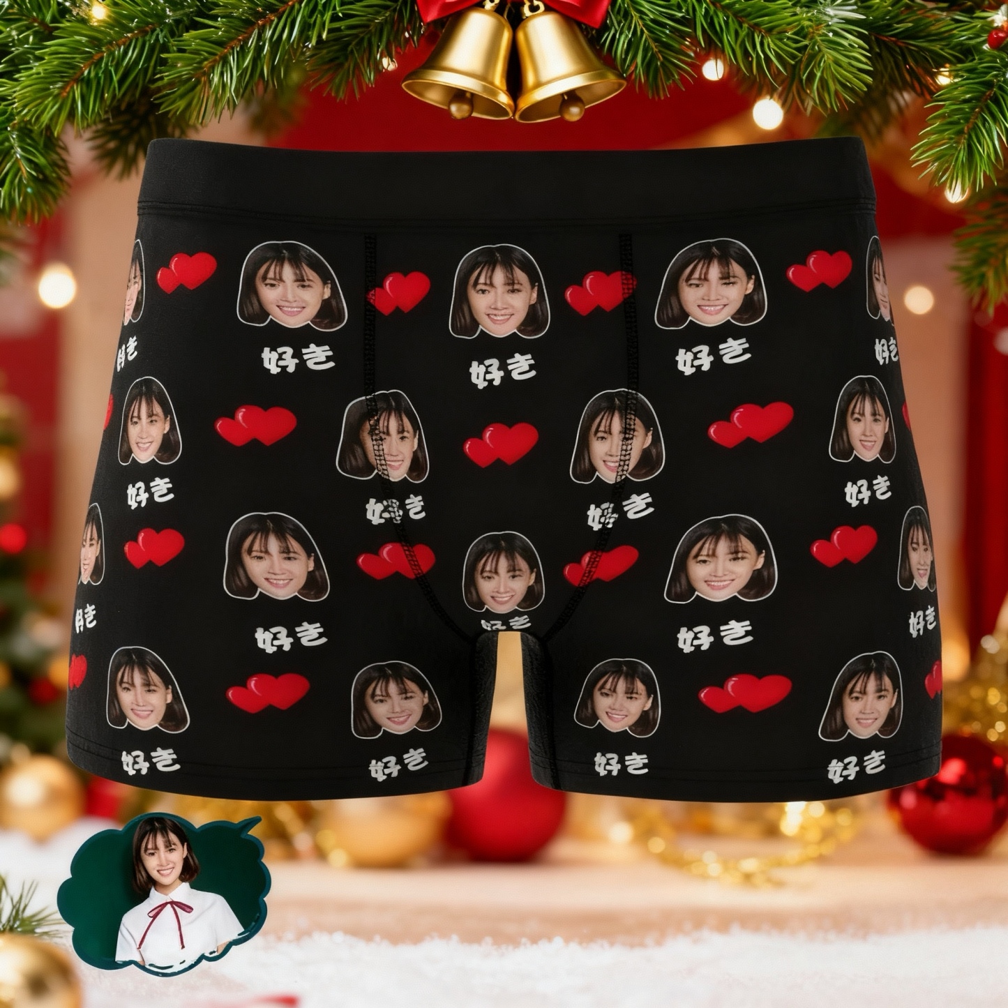 カスタムカップル下着クリスマスプレゼントに最適！名前入りオーダーメイドギフトクリスマスギフト