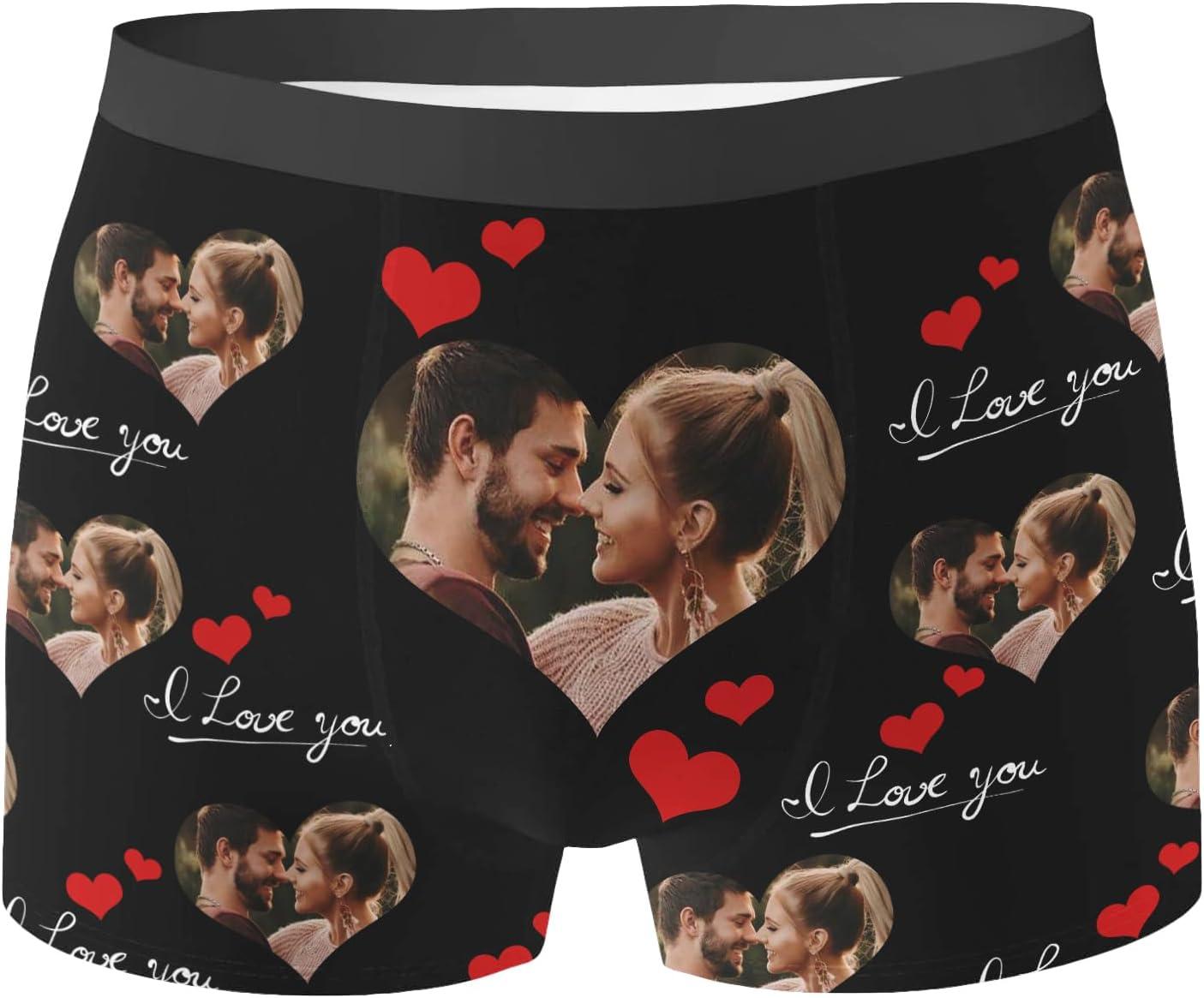 クリスマス限定パーソナライズカスタムボクサーブリーフ 男性用写真入りユニーク下着 快適で楽しいギフト