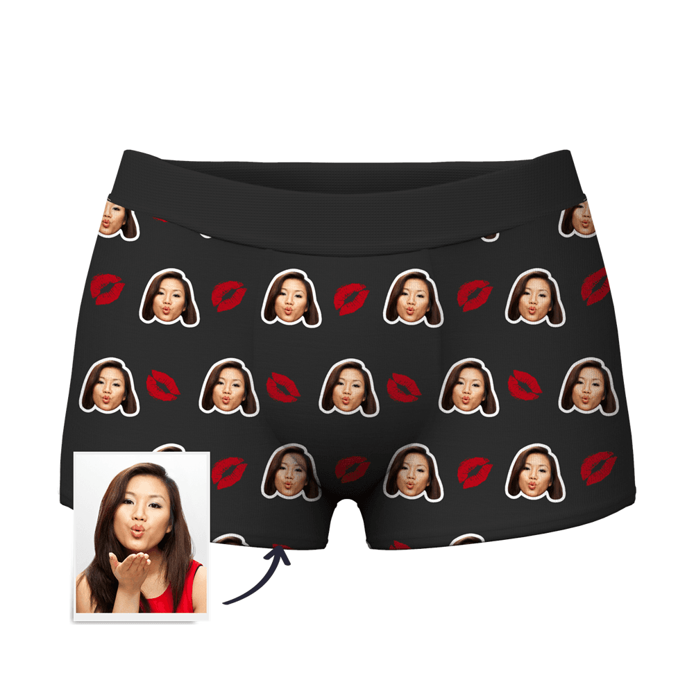 カスタムボクサーパンツ-写真入り可能なオリジナル下着キスマーク