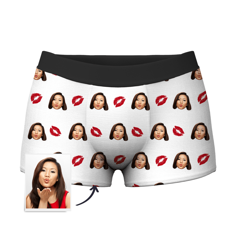 カスタムボクサーパンツ-写真入り可能なオリジナル下着キスマーク