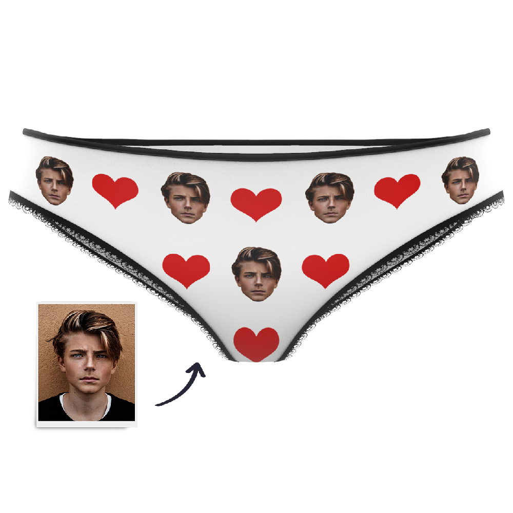 Custom Heart Face Panties -Myfacesocksjp