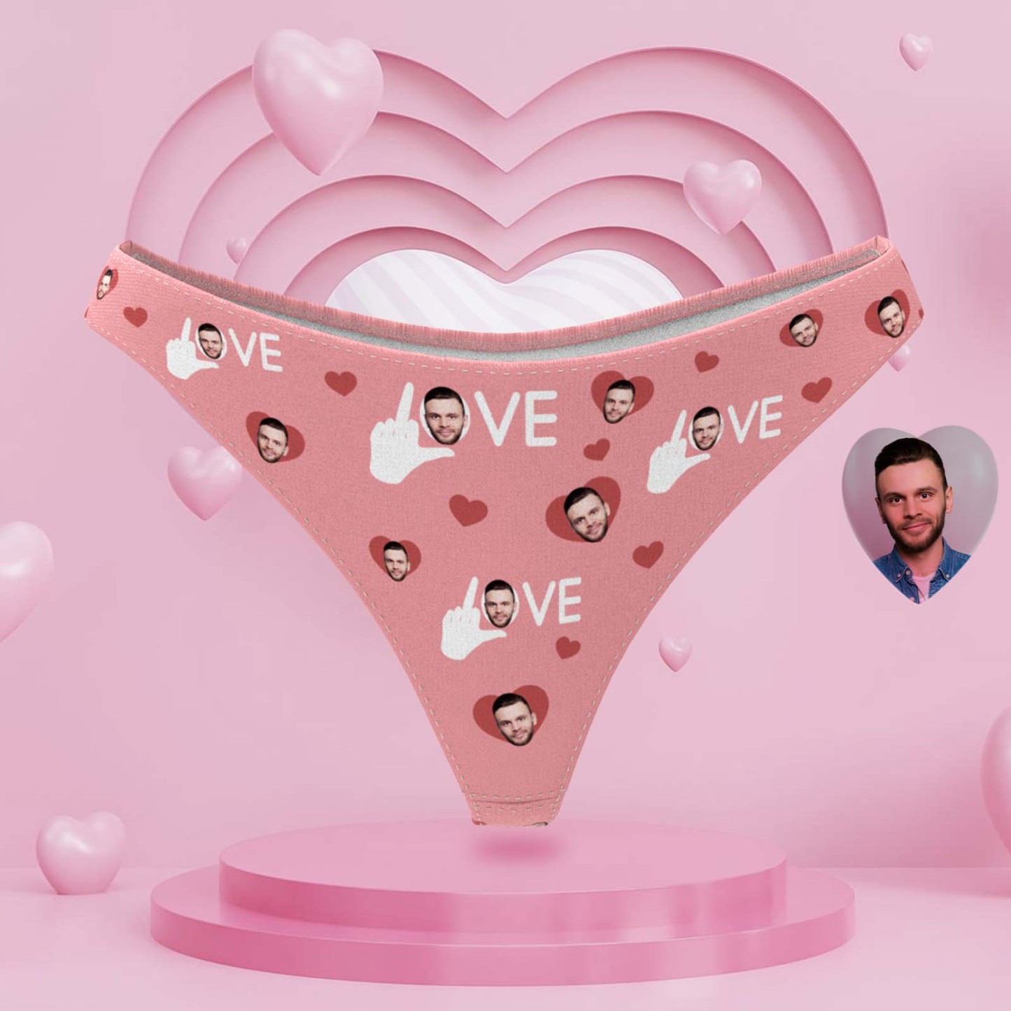 パーソナライズフェイス Tバック - 愛 - 