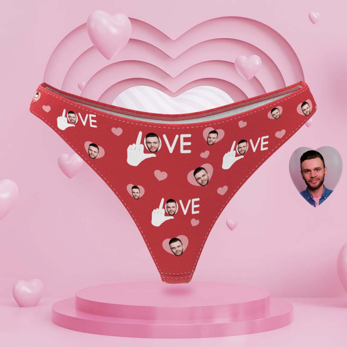 パーソナライズフェイス Tバック - 愛 - 