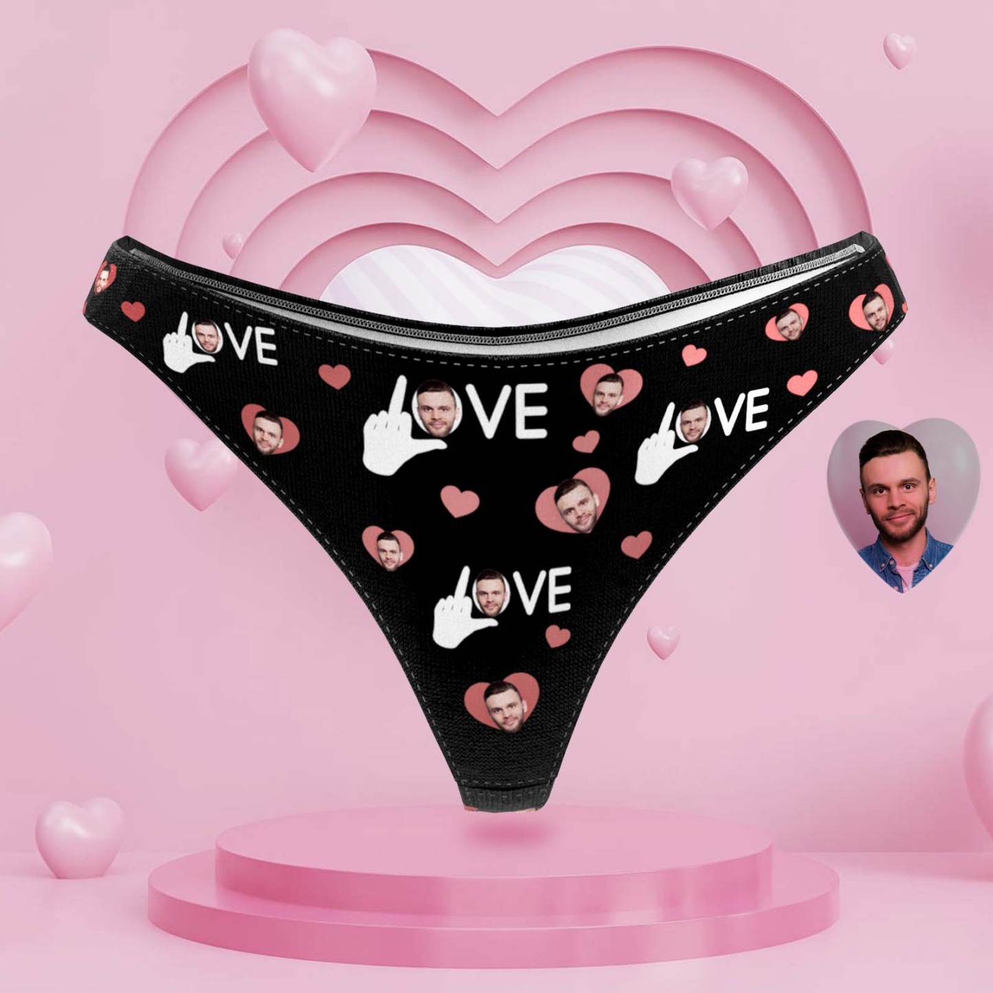 パーソナライズフェイス Tバック - 愛 - 