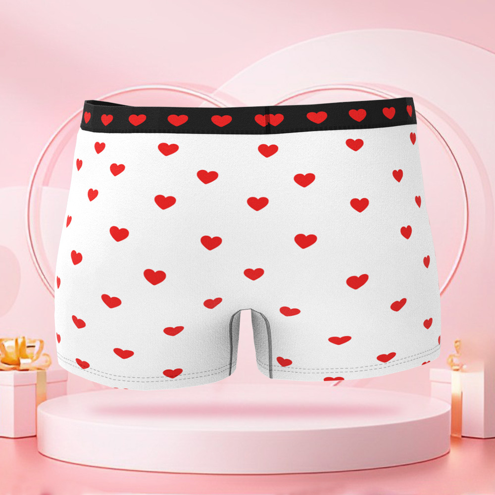 パーソナライズされたキューピッドフォトブリーフ,パーソナライズされた顔付きのバレンタインデーボクサーパンツ,ボーイフレンドへのバレンタインデーギフト. - 