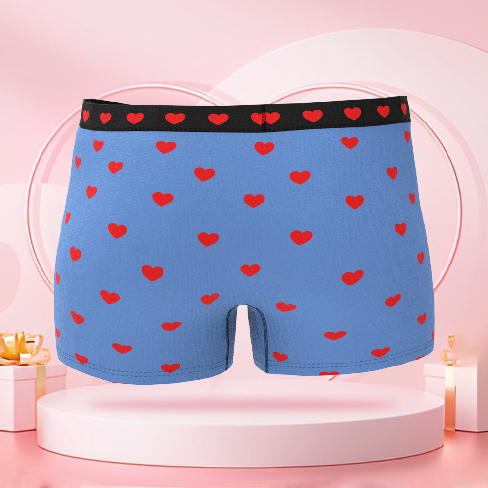 パーソナライズされたキューピッドフォトブリーフ,パーソナライズされた顔付きのバレンタインデーボクサーパンツ,ボーイフレンドへのバレンタインデーギフト. - 