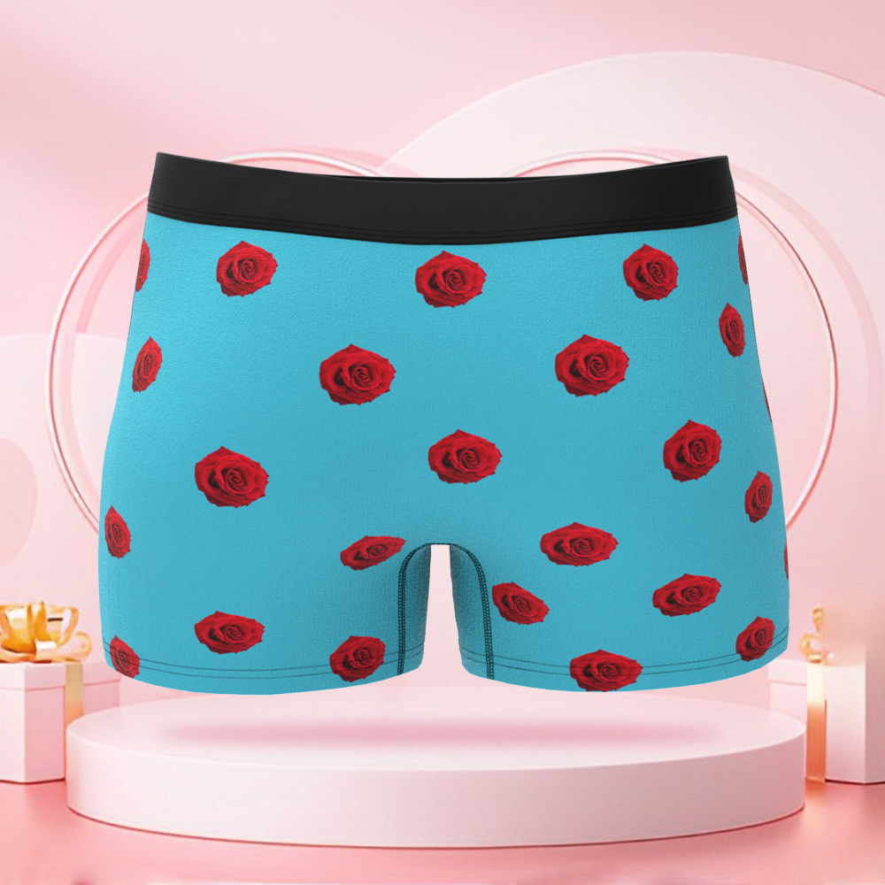 女性用のカスタム漫画ドレス,パーソナライズされた顔のバレンタインデーボクサーショーツ,ボーイフレンドへのバレンタインデーギフト - 