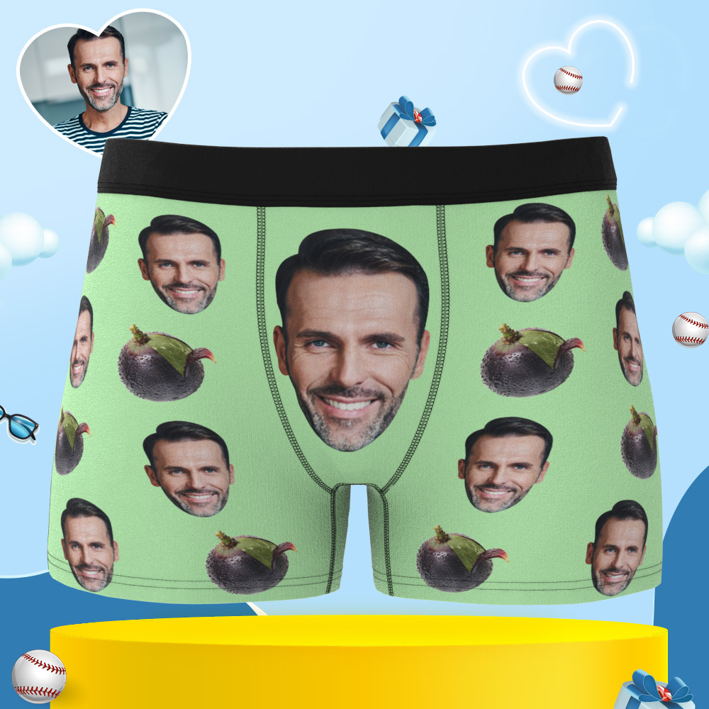 カスタムフェイス下着 パーソナライズ写真ボクサーショーツ カスタム写真ボクサー - MademineJP