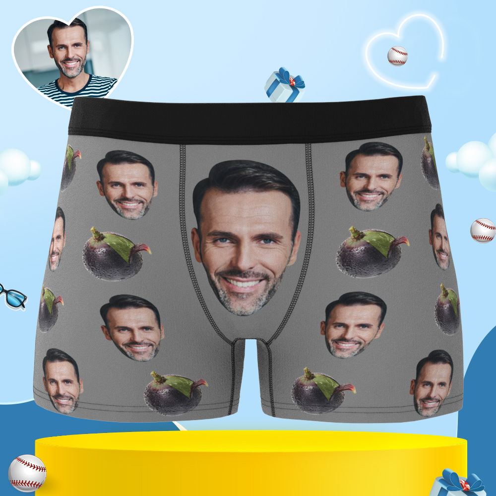 カスタムフェイス下着 パーソナライズ写真ボクサーショーツ カスタム写真ボクサー - MademineJP
