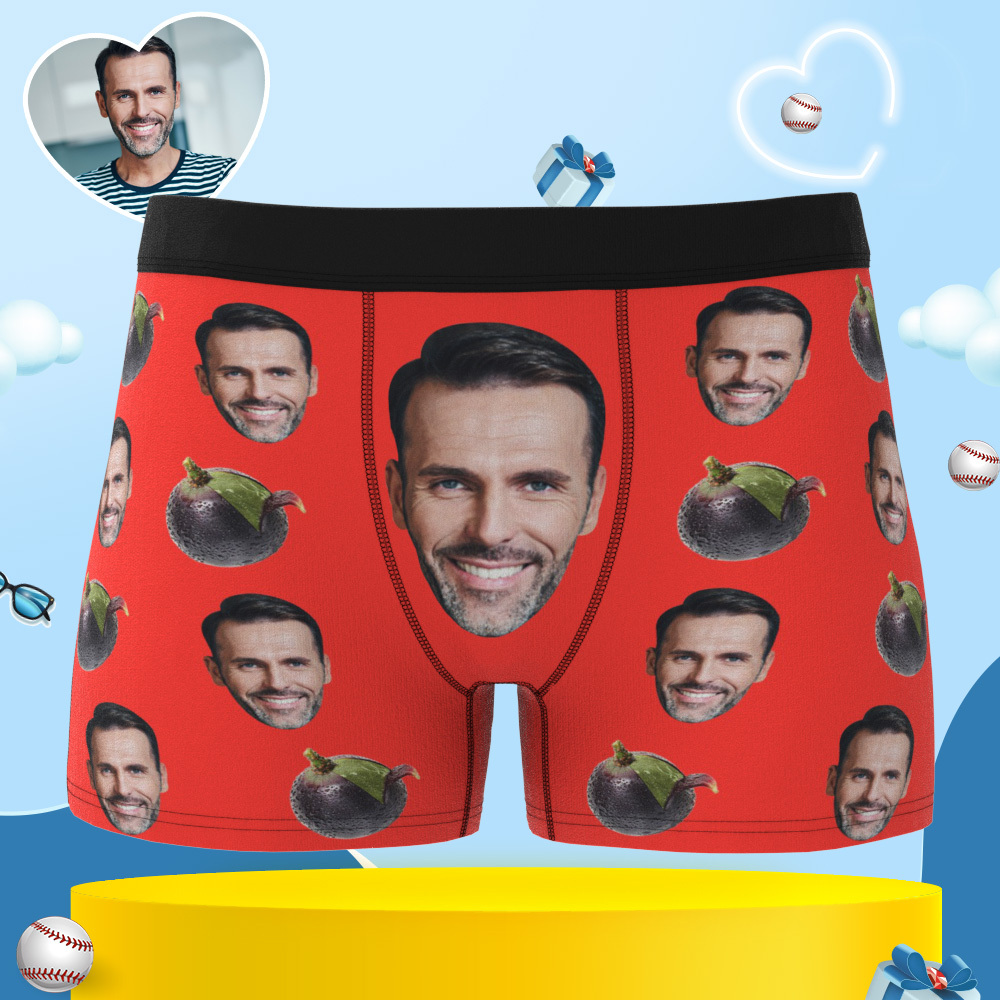 カスタムフェイス下着 パーソナライズ写真ボクサーショーツ カスタム写真ボクサー - MademineJP