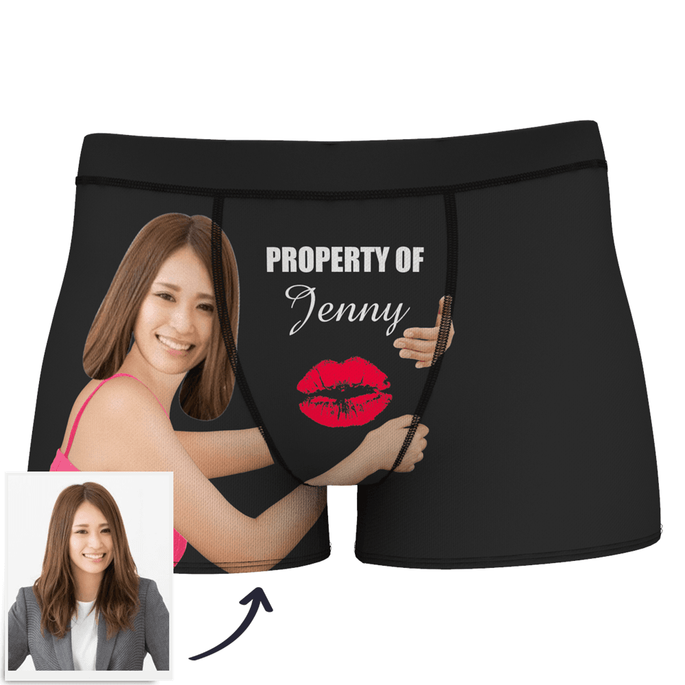 カスタムフォトボクサーパンツ-写真入り名入れ可能なオリジナル下着プロパティキスマーク(笑)