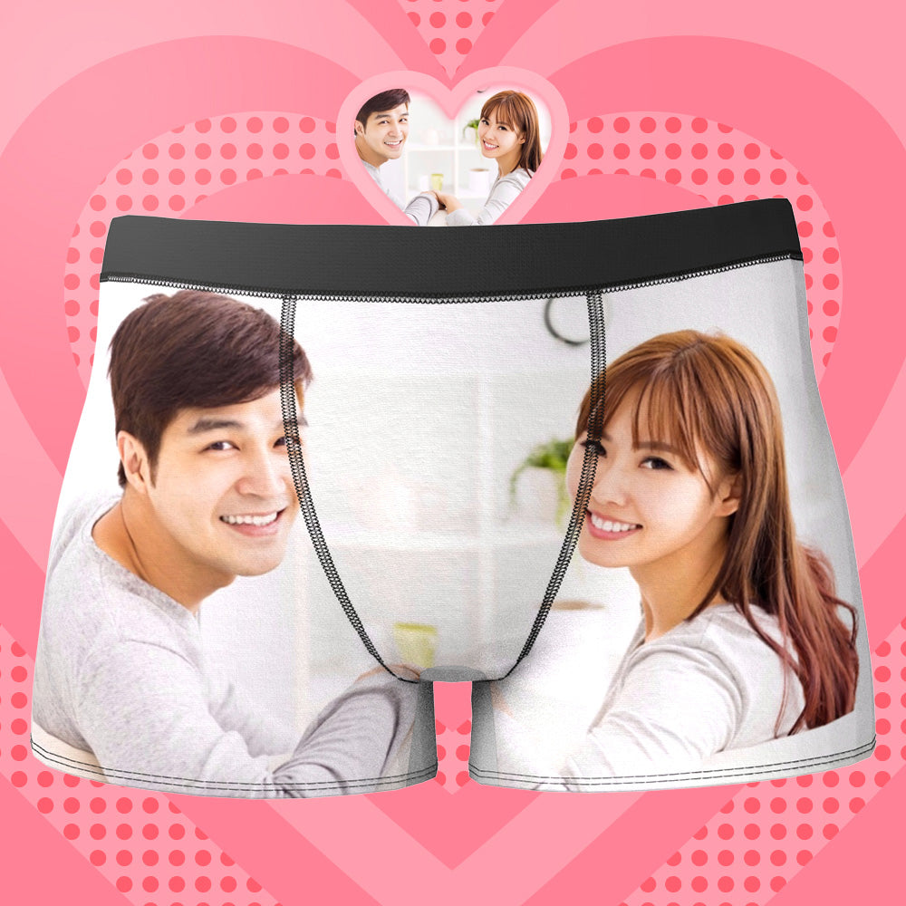 結婚式プレゼント-カスタムフォトボクサーパンツ-写真入り可能なオリジナル下着シームレス全体図