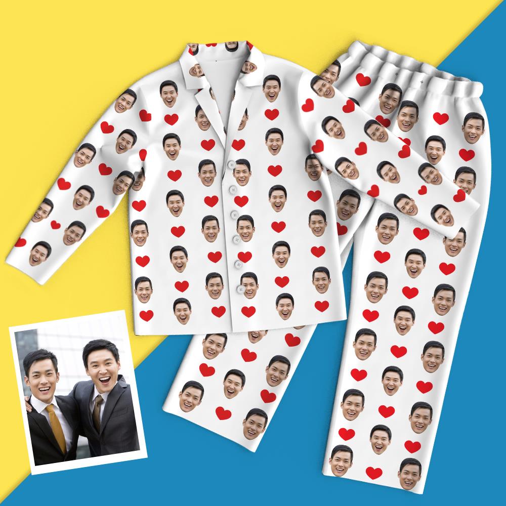 同性カップルプレゼント-カスタムフォトパジャマ－写真入り可能なオリジナルパジャマ