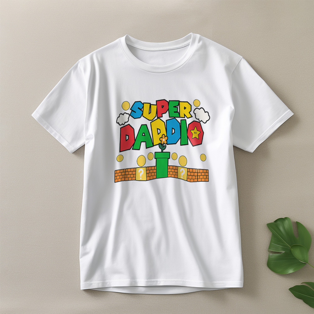 スーパーダディシャツ 父の日シャツ おもしろパパtシャツ 父の日ギフト - 