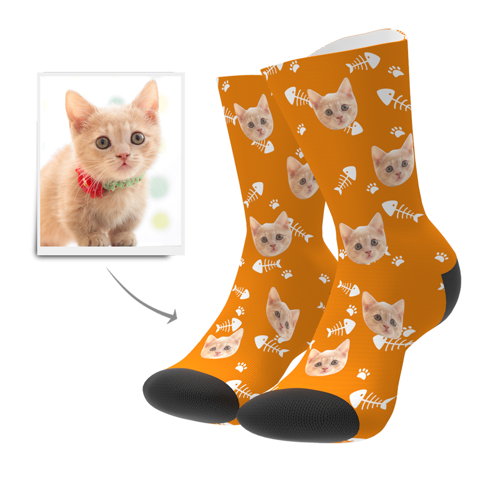Custom Cat Socks - MyPhotoSocks
