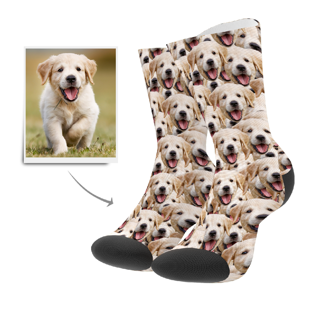 Custom Face Mash Dog Socks - MyPhotoSocks