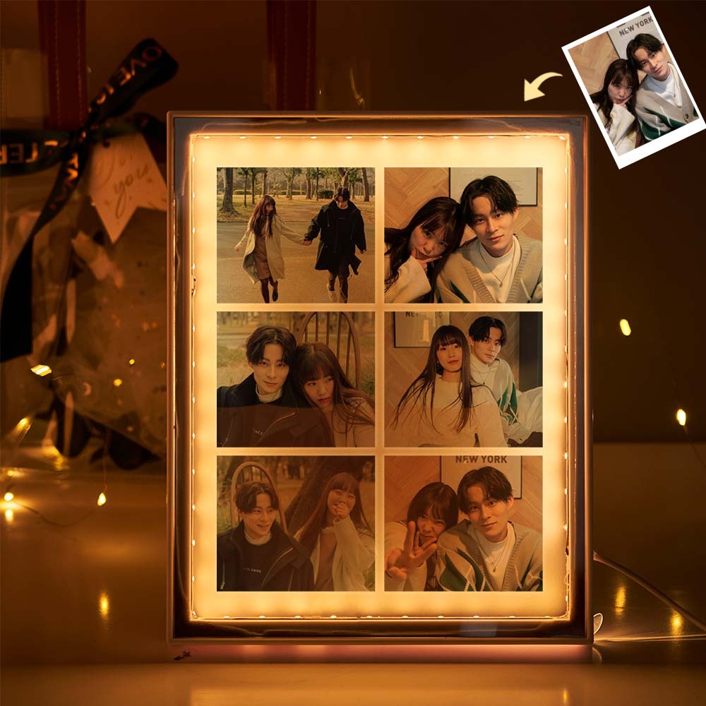 カスタム Diy ナイトライトカップルフォトフレーム友人誕生日ギフトメイク実用的な装飾品ミラーライトペインティング鏡ライト