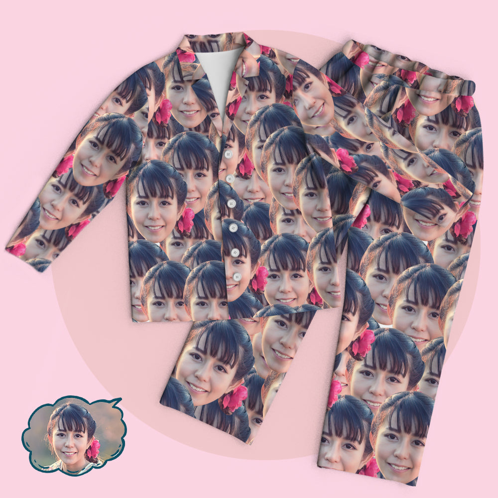 カスタムフォトパジャマ-写真入り名入れ可能なオリジナルパジャマフォトマッシュ-誕生日ギフト