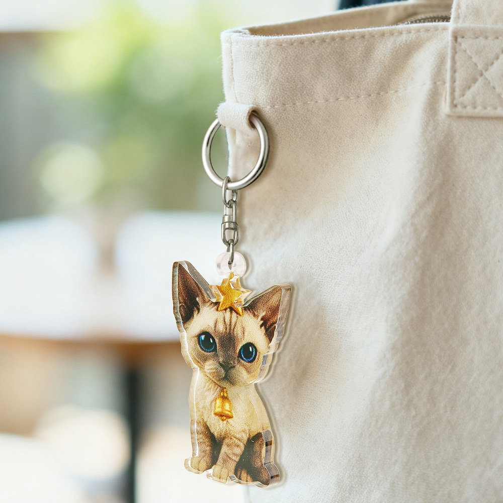 パーソナライズされたアクリル漫画キーホルダーカスタムフィギュアキーホルダー写真バッグチャームユニークな記念品ギフトガールフレンド記念日誕生日ギフト-8