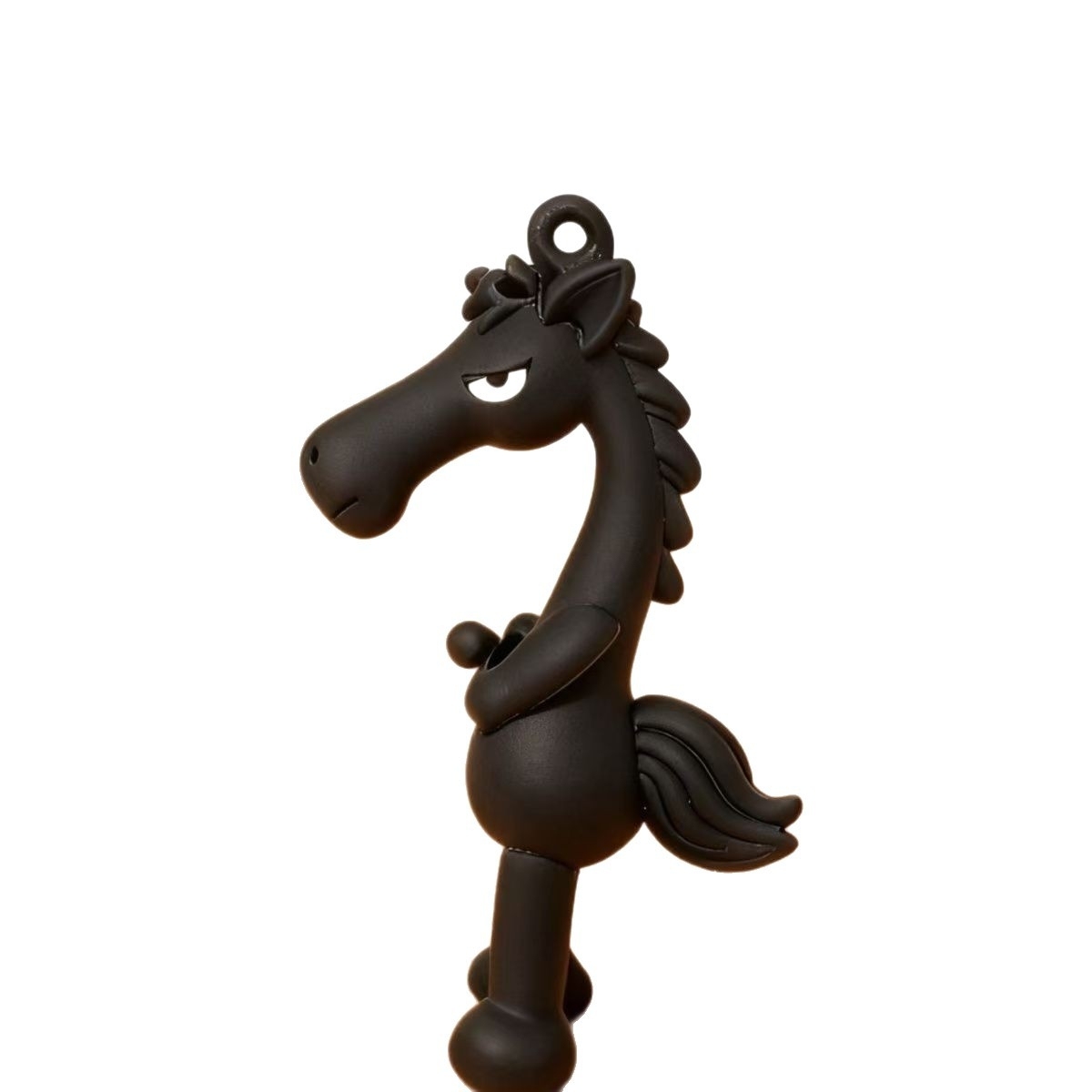 2026年新登場 ラッキーブラックホースキーホルダー クールなポニーバッグチャーム かわいい馬マスコットギフトペンダント