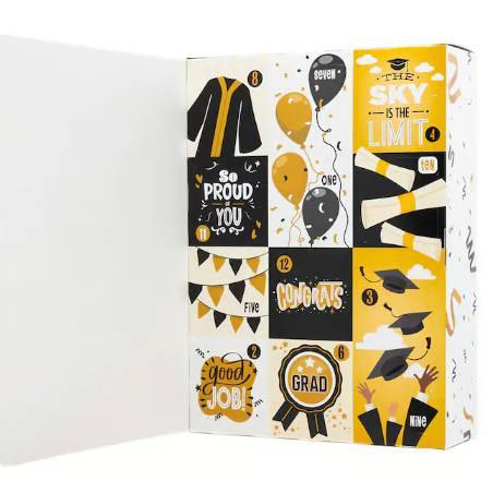 自分で詰められる空の卒業ギフト包装、12日間の卒業ギフト、卒業おめでとうギフト包装