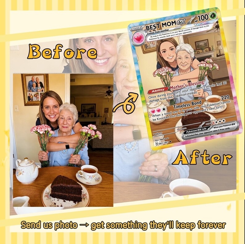 カスタム母の日トレーディングカード,カスタムフォトカード,お母さんへのギフト,母の日ギフト - 